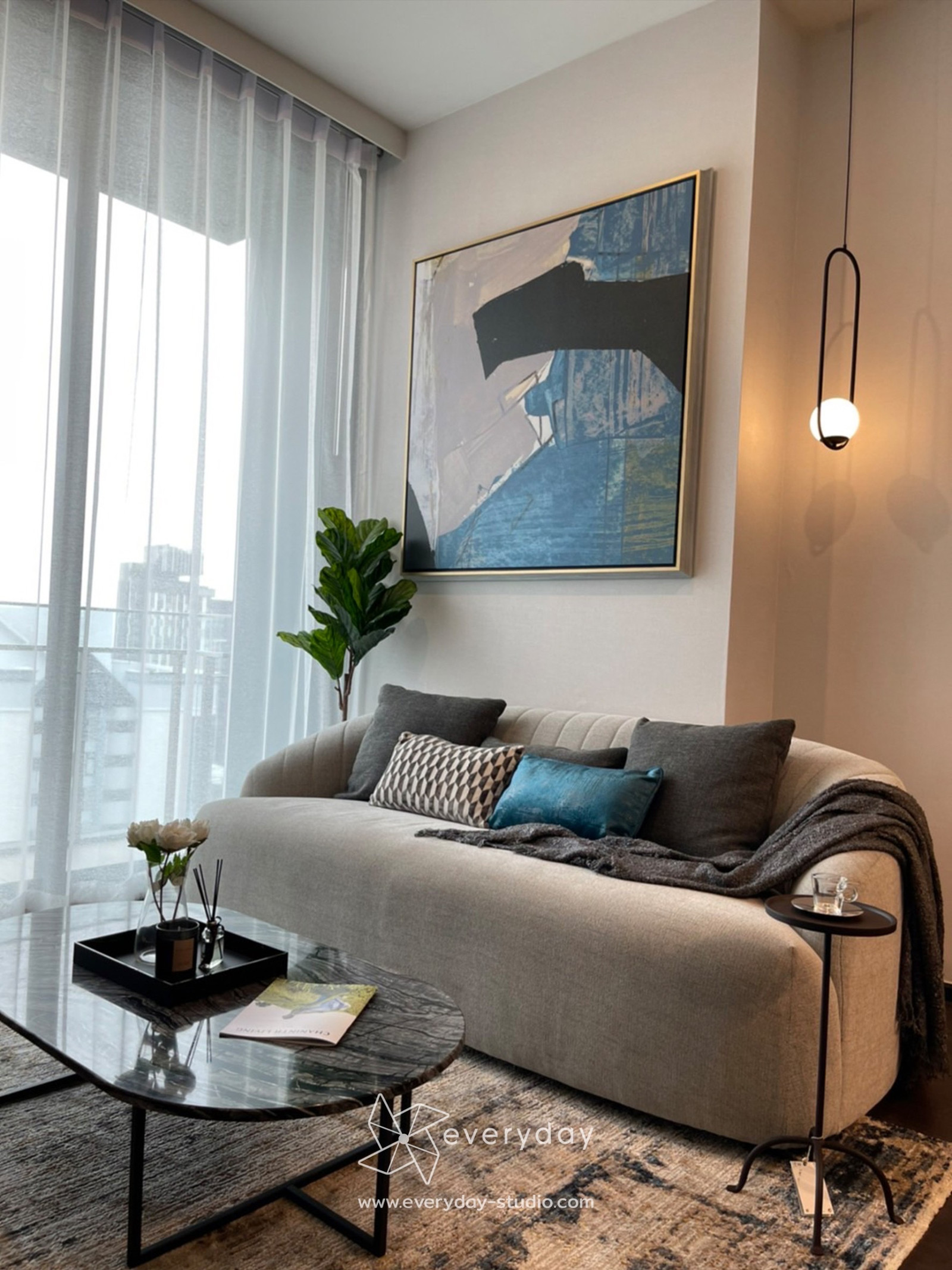 Condo for Rent: LAVIQ Sukhumvit 57, 1 Bed, 46 sqm, 22nd Floor, Rare Corner Unit (PAH-01406)