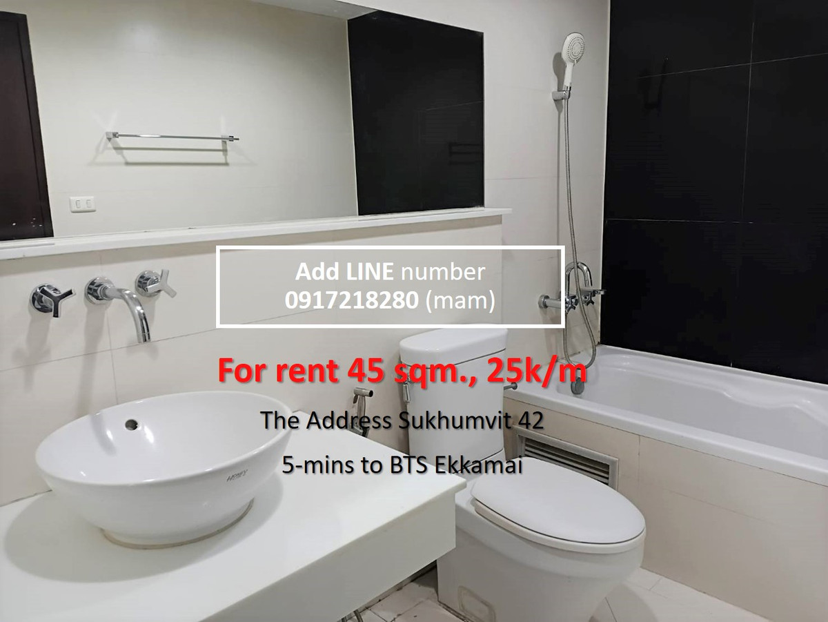 For Rent Condo The Address Sukhumvit 42, 1-bedroom 45 sq.m. (PAH-01318) - Image 9