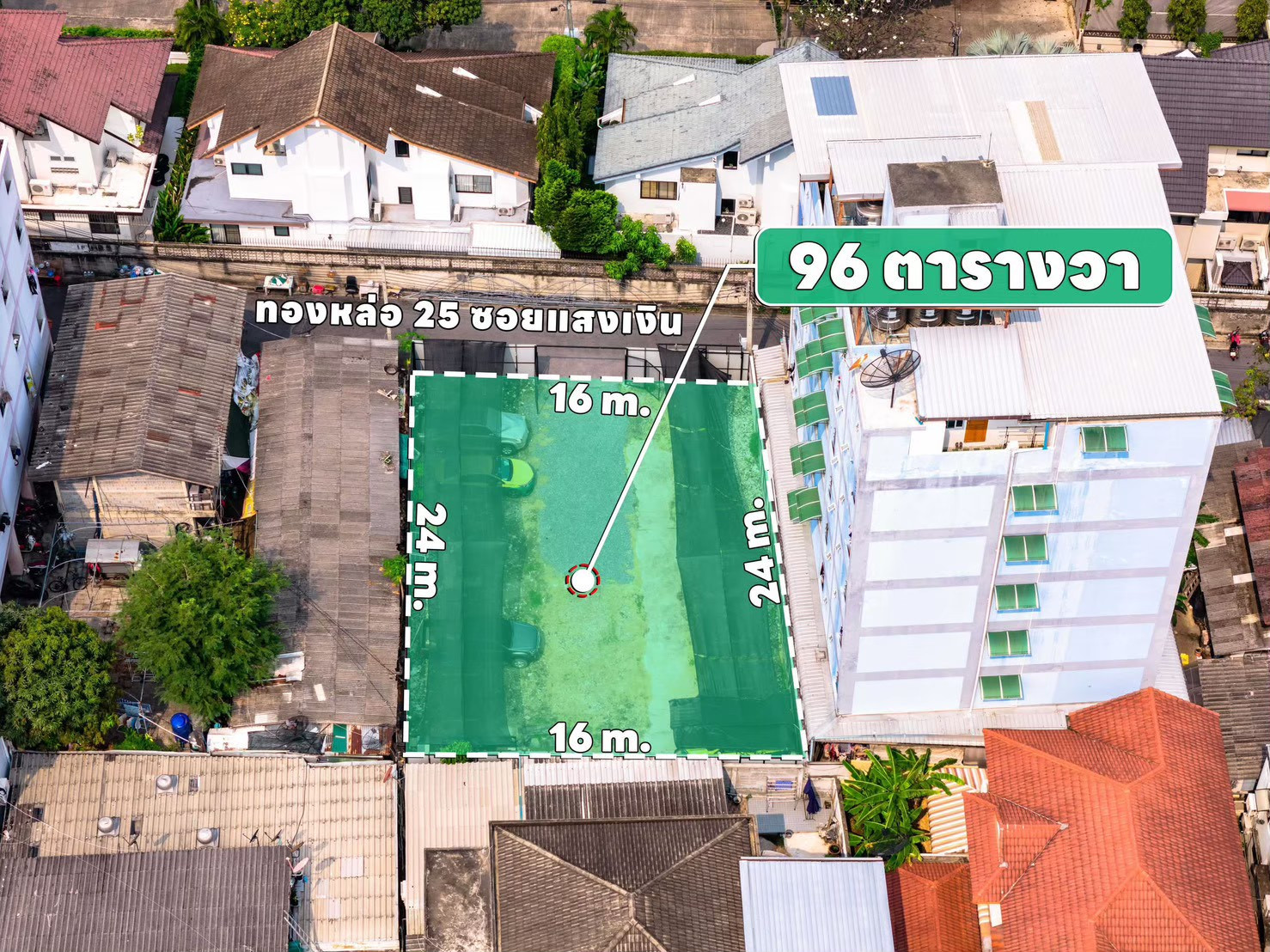 ขายที่ดิน ทองหล่อ 25 ขนาด 96 ตร.ว. หน้ากว้าง 16 ม. รูปแปลงสี่เหลี่ยมผืนผ้า (PAH-01327) - Image 7