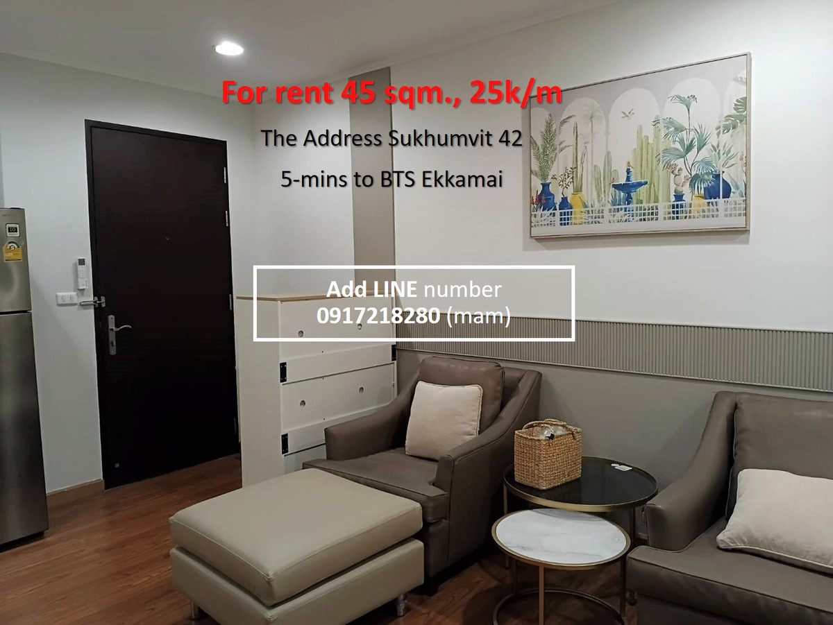For Rent Condo The Address Sukhumvit 42, 1-bedroom 45 sq.m. (PAH-01318) - Image 3
