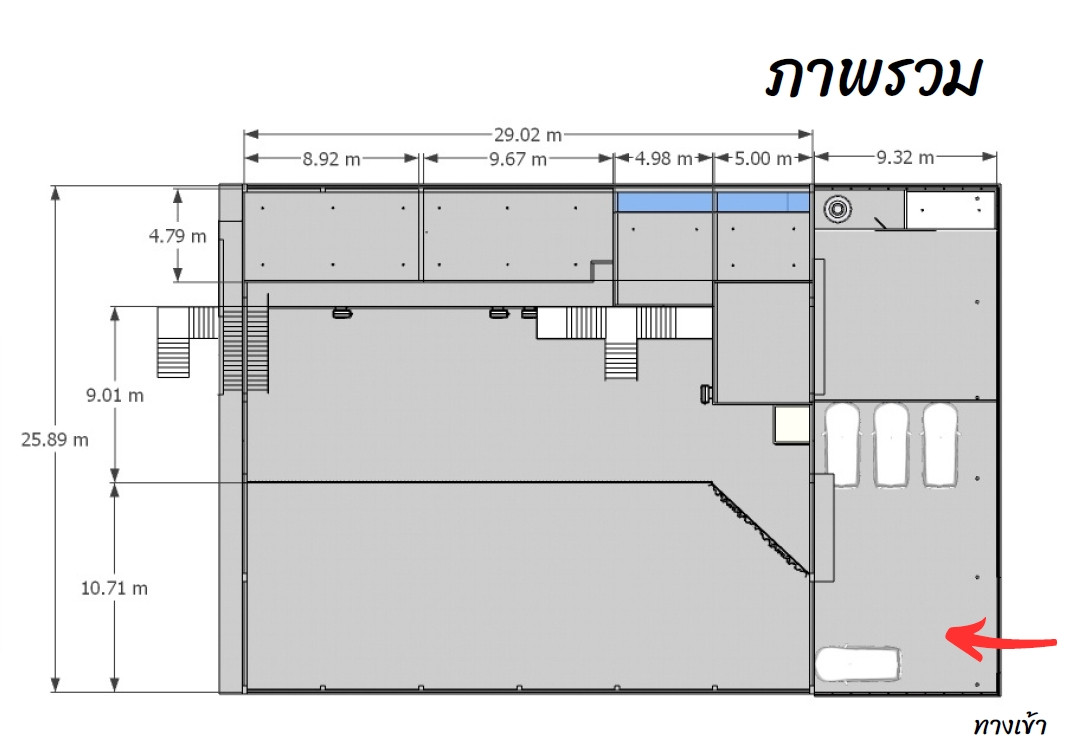 ให้เช่า โกดัง/โรงงาน พร้อมออฟฟิศ 410 ตรว พระราม2 ท่าข้าม กรุงเทพ