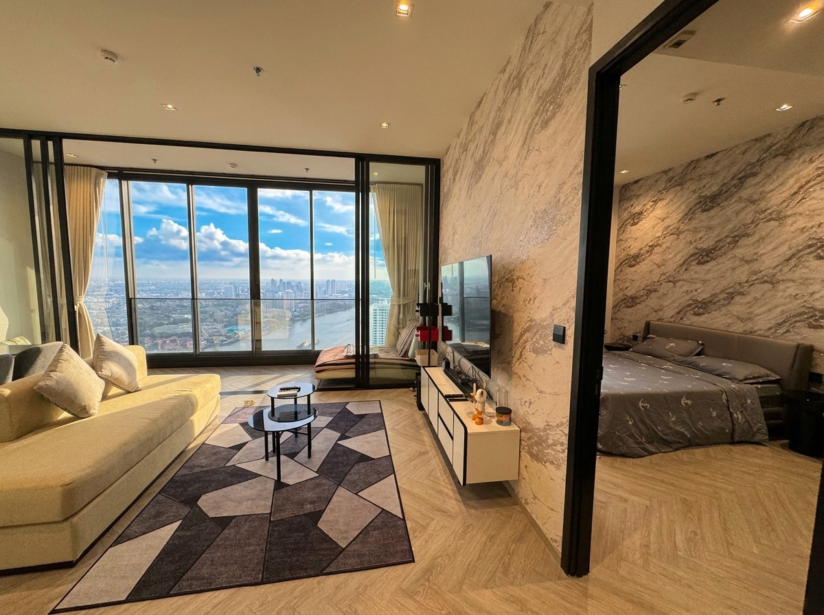 ให้เช่าหรือขายคอนโด — ให้เช่า / ขาย Chapter Charoennakorn - Riverside ชั้น 42 2 ห้องนอน 79 ตร.ม. - Image 4