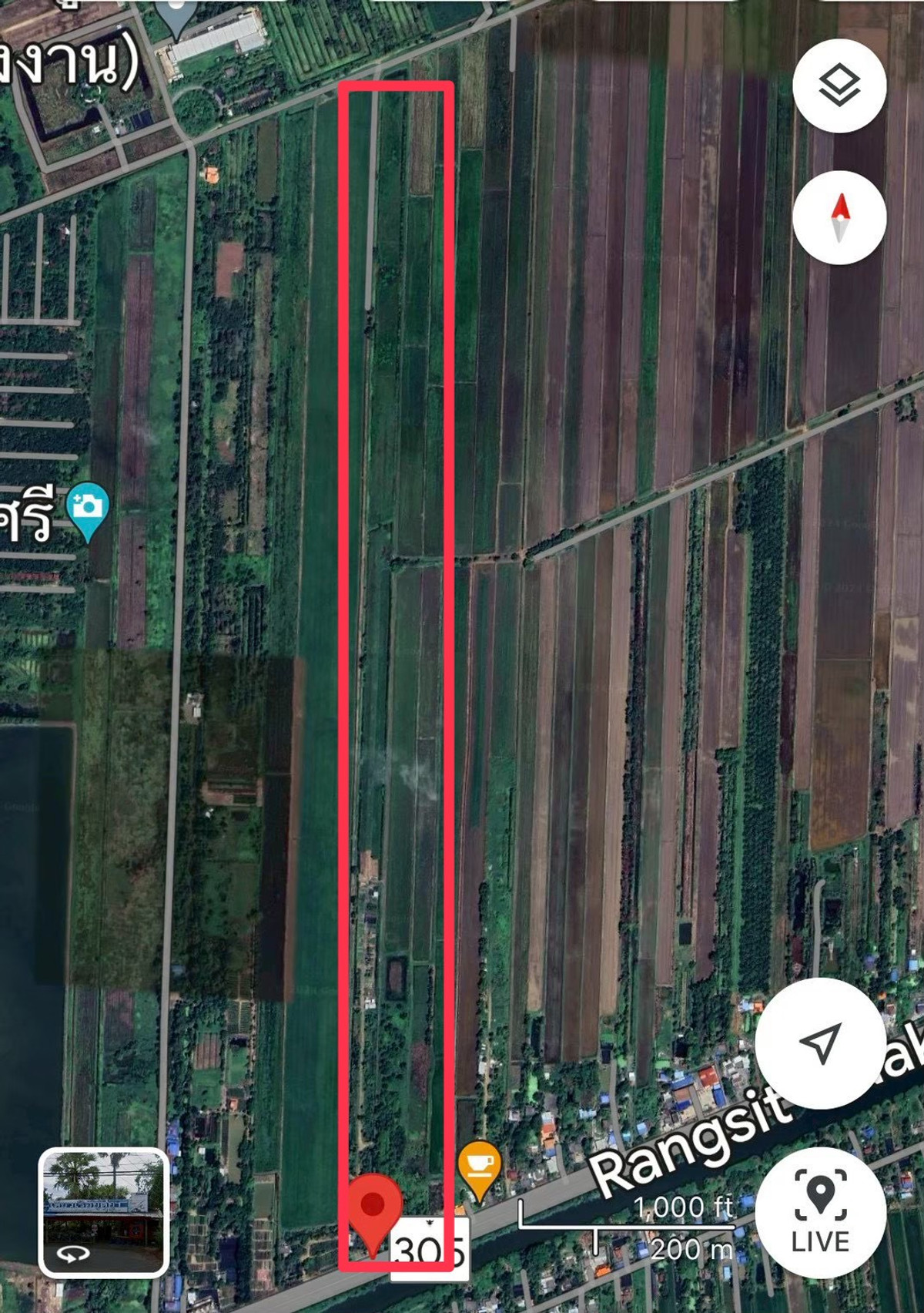 LAND FOR SALE Klong15 Ongkharak: 40 Rai of Land on Rangsit–Ongkharak Road, Khlong 15 - Image 6