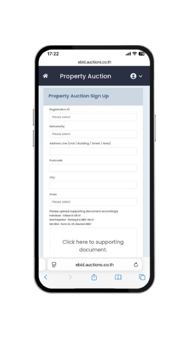 Phone screenshot showing bidding steps - 3