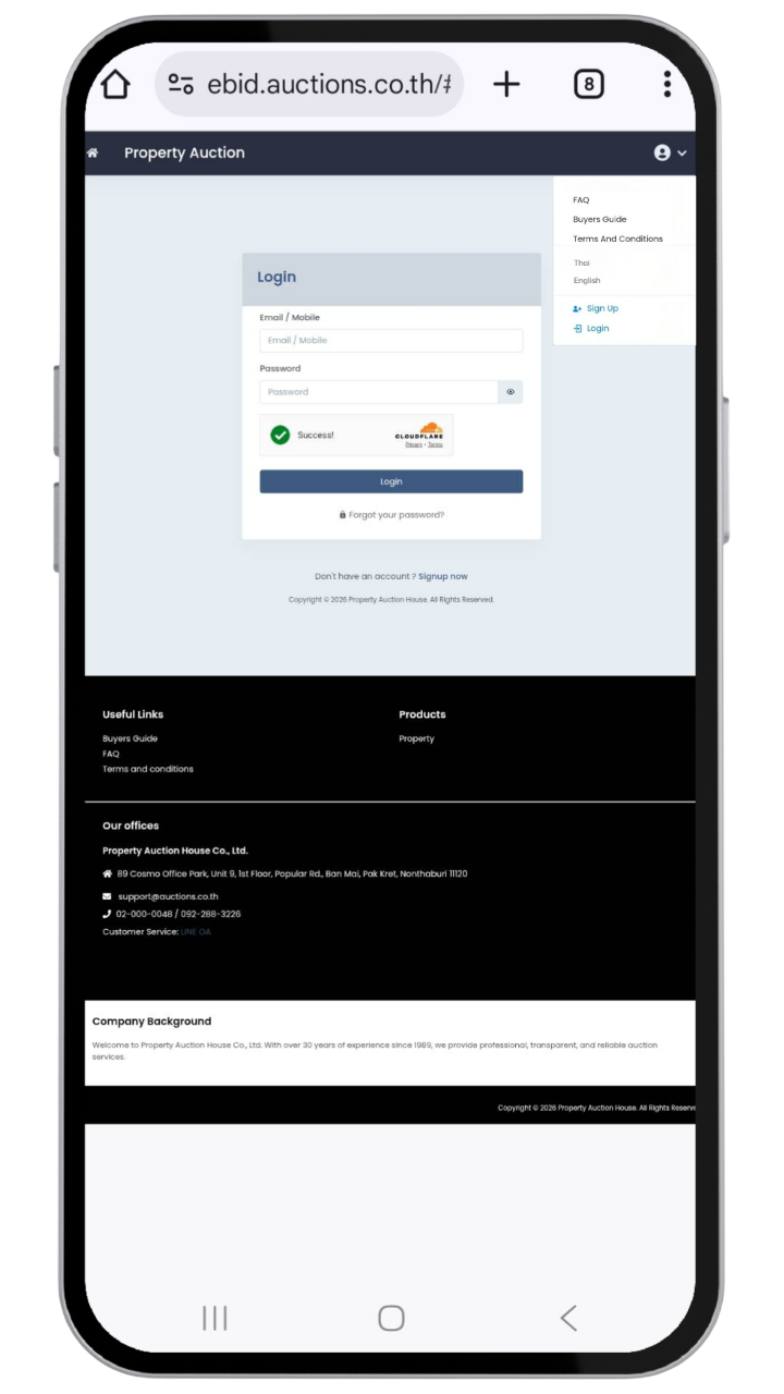 Phone screenshot showing bidding steps - 4
