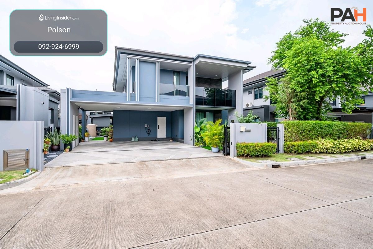 ขายและให้เช่าบ้านเดี่ยว แสนสิริ เศรษฐสิริ กรุงเทพกรีฑา 2 (Setthasiri Krungthep Kreetha 2) 4 ห้องนอน 223 ตร.ม. ที่ดิน 75.4 ตร.ว.