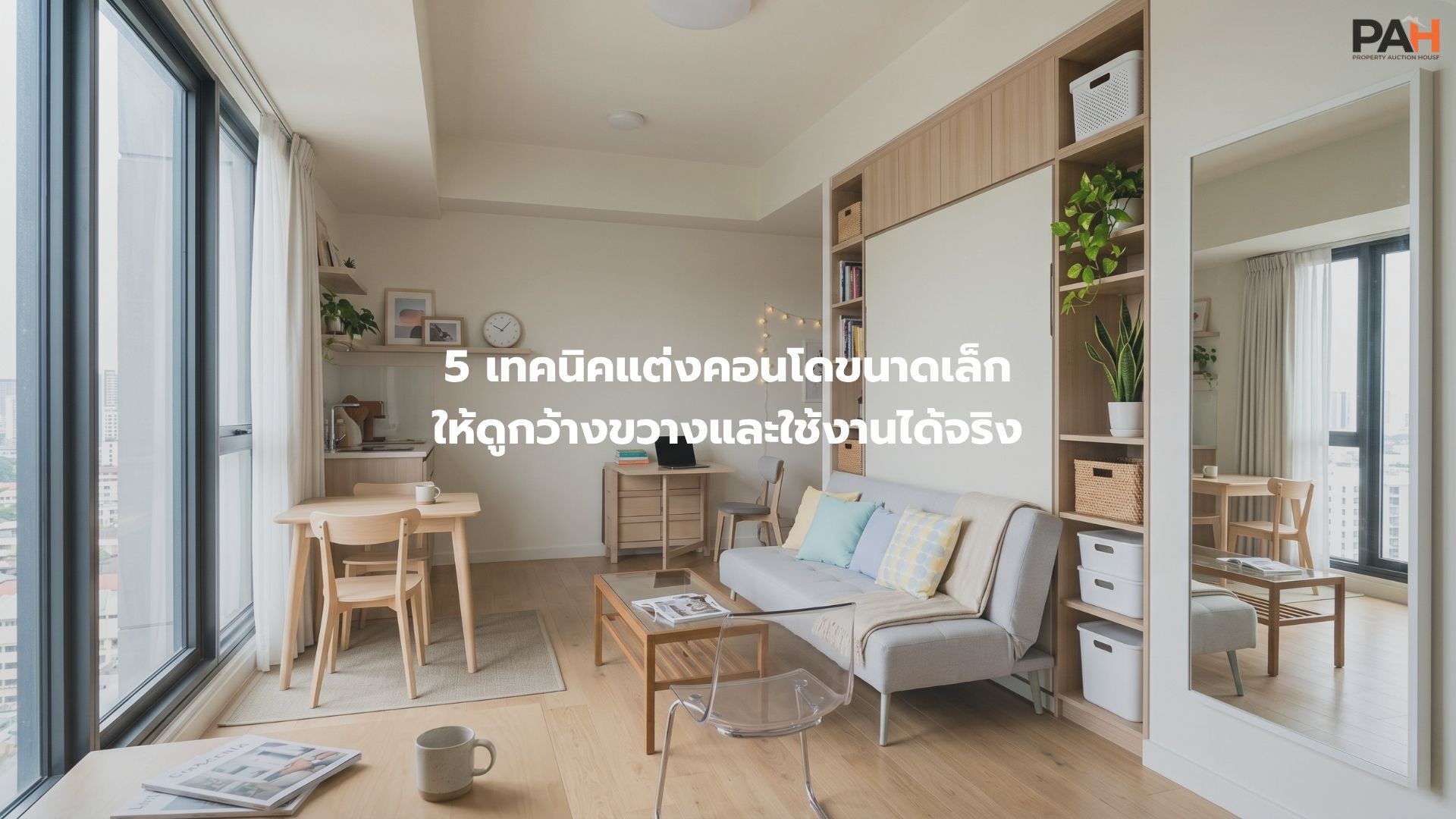 5 เทคนิคแต่งคอนโดขนาดเล็กให้ดูกว้างขวางและใช้งานได้จริง