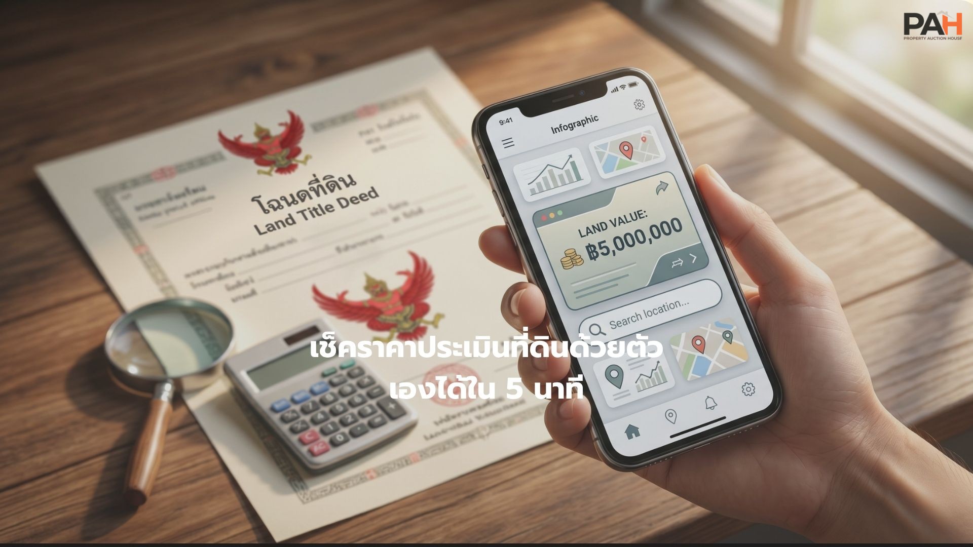 เช็คราคาประเมินที่ดินด้วยตัวเองได้ใน 5 นาที — ฟรี ไม่ต้องพึ่งนายหน้า